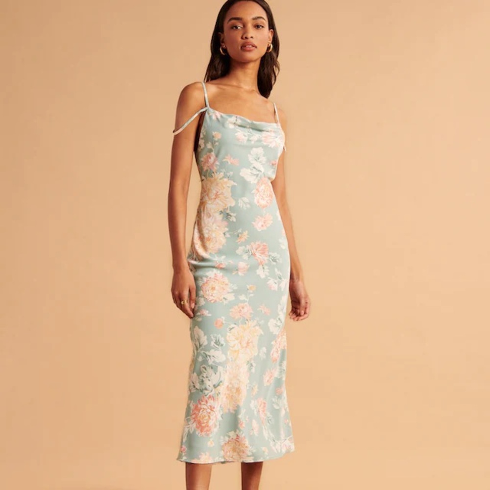 A&F Cowlneck Midi Slip Dress XS